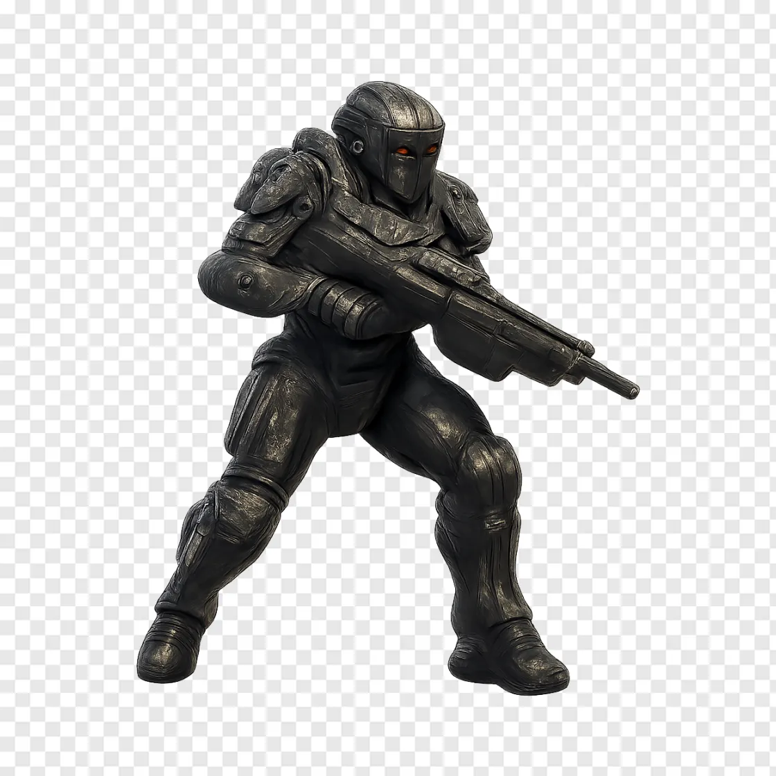 Futuristic Space Marine Infantry PNG For Sci-Fi Design