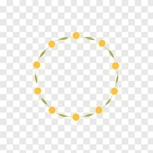 Daisy Chain PNG Transparent Background Image