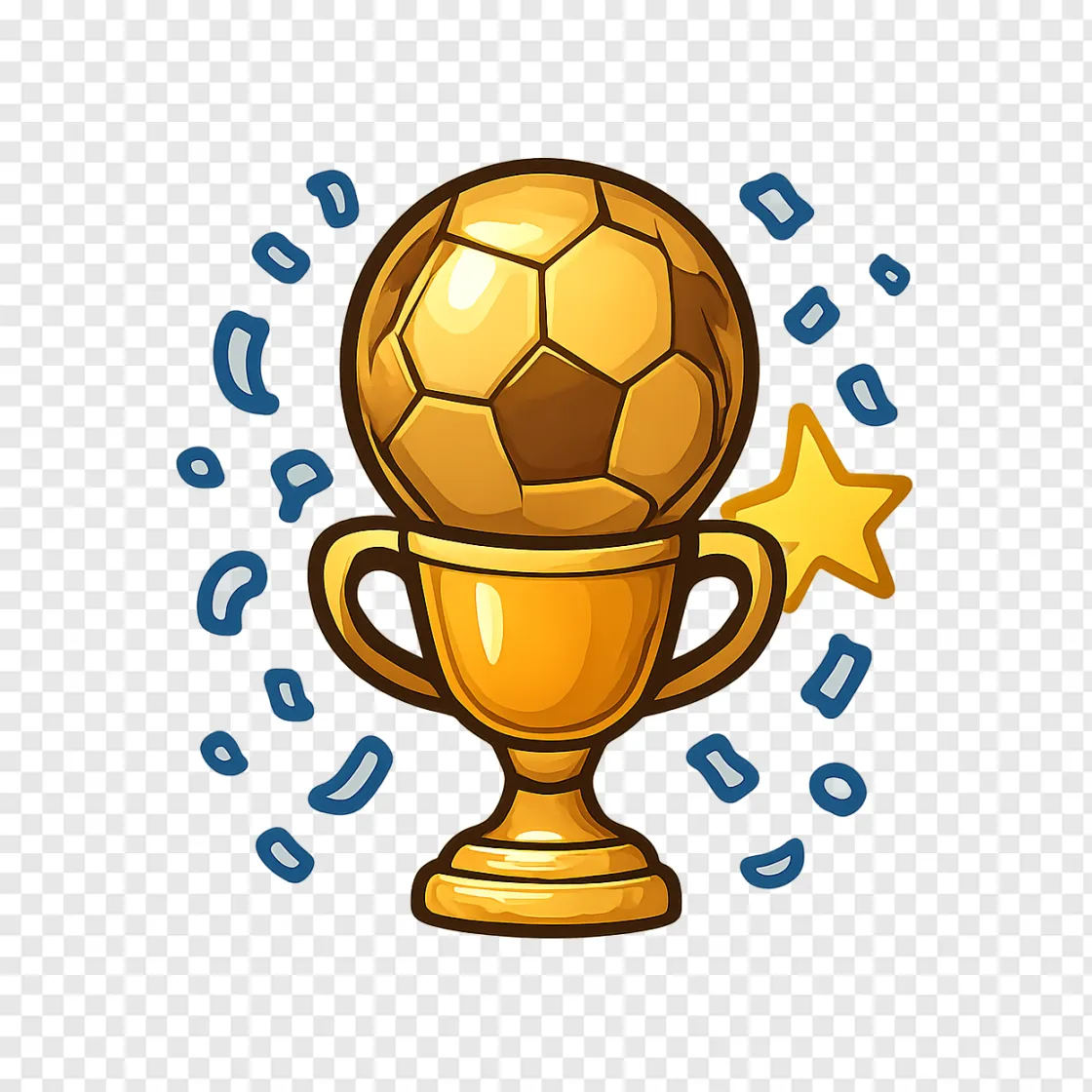 Lionel Messi Legacy Soccer Trophy PNG
