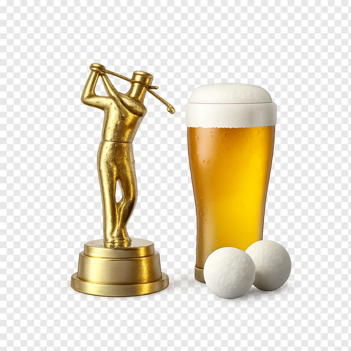 Gold Golf Trophy PNG Image For Sports Design