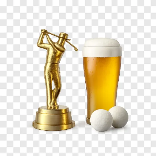 Gold Golf Trophy PNG Image For Sports Design