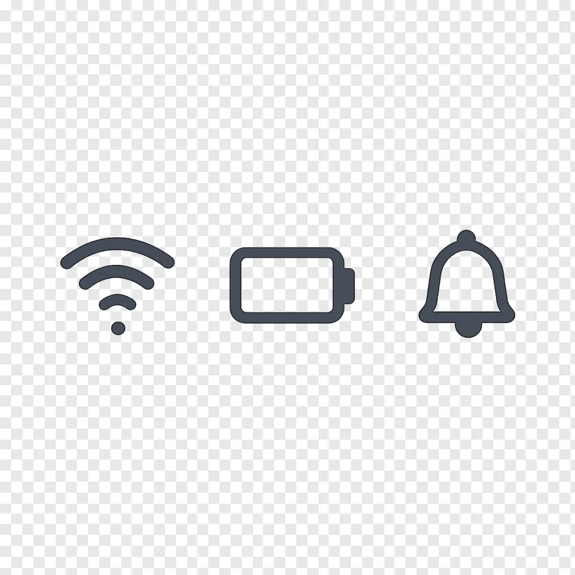 Android Status Bar Icons PNG Transparent Background