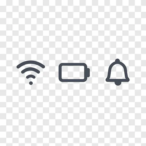 Android Status Bar Icons PNG Transparent Background