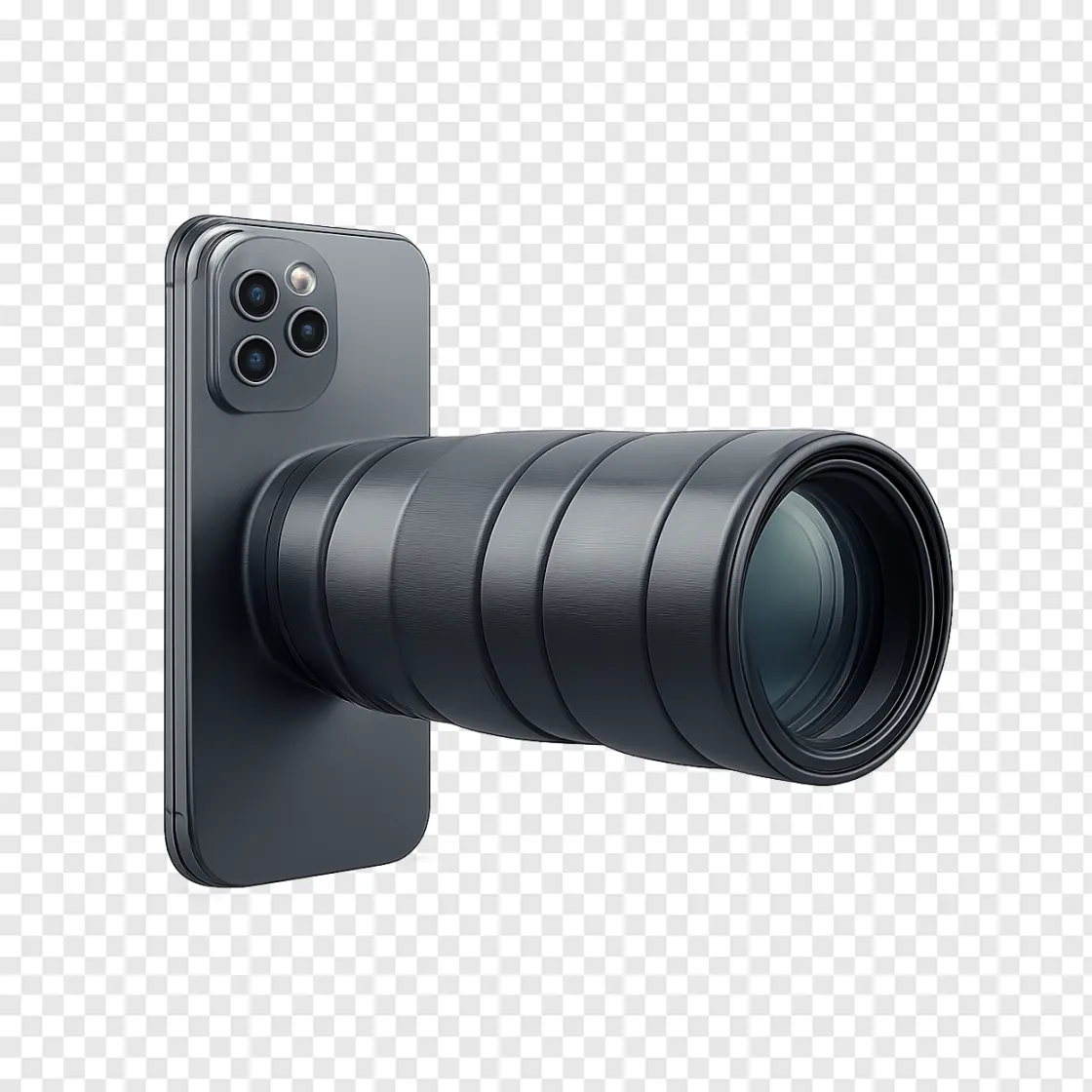 Smartphone Camera Zoom Lens PNG For Tech Design
