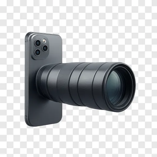 Smartphone Camera Zoom Lens PNG For Tech Design