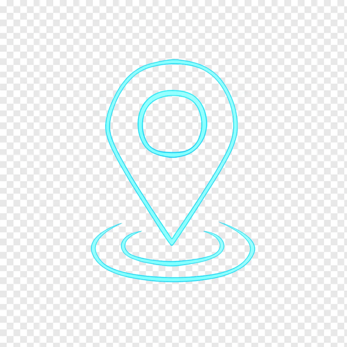 GPS Icon PNG With Glitch Effect For Free Download