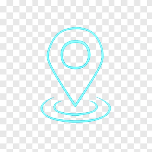 GPS Icon PNG With Glitch Effect For Free Download