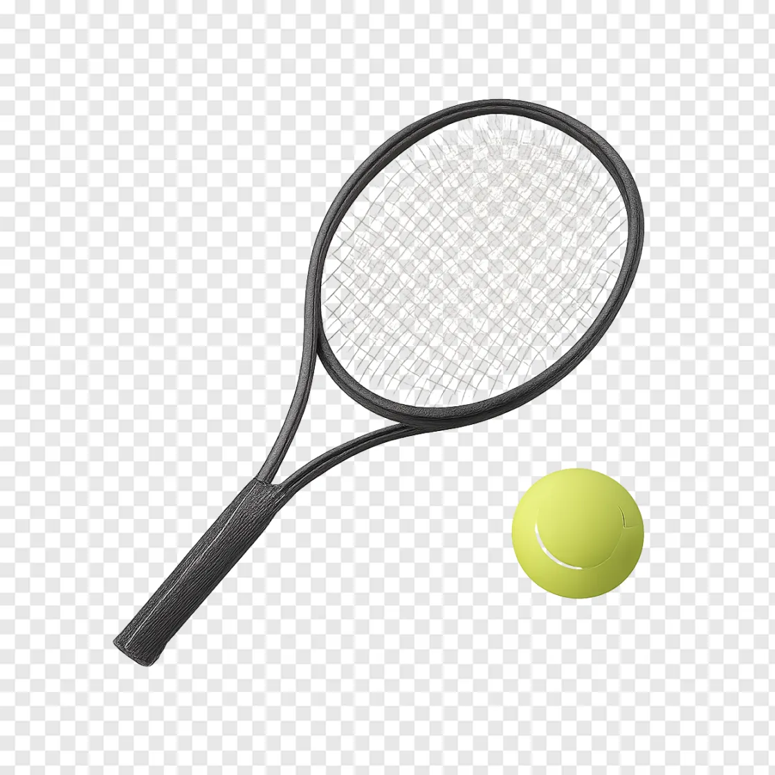Tennis Racket And Ball PNG Transparent Image
