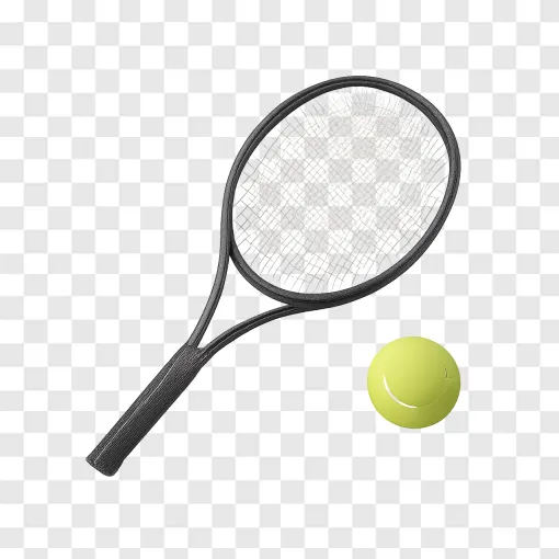 Tennis Racket And Ball PNG Transparent Image