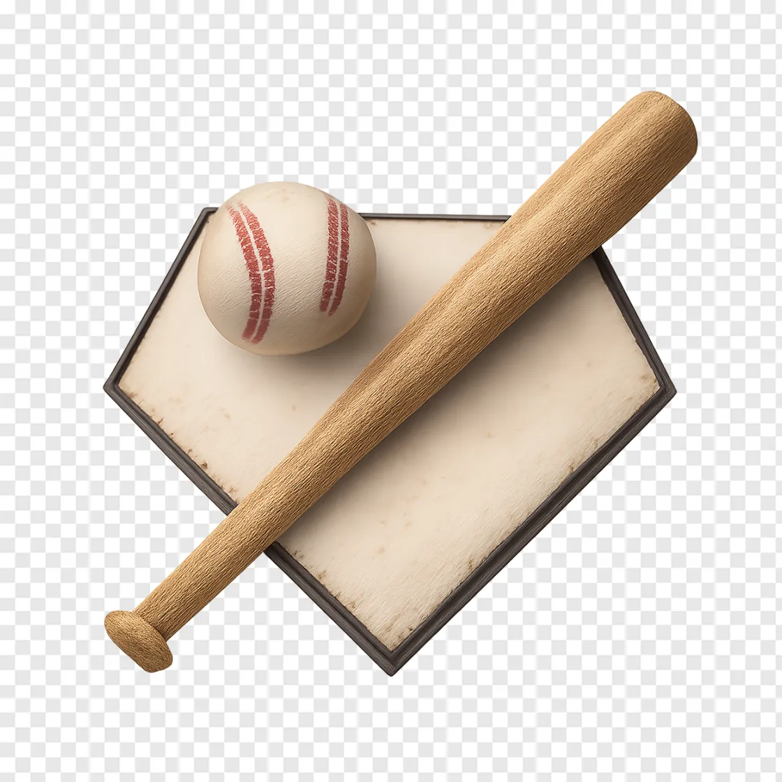 Baseball And Bat PNG Sports Graphic