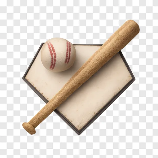 Baseball And Bat PNG Sports Graphic