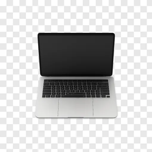 Modern Silver Laptop PNG Image For Tech Designs