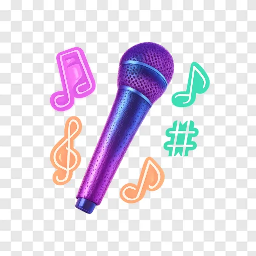 K-pop Microphone PNG Performance Graphic