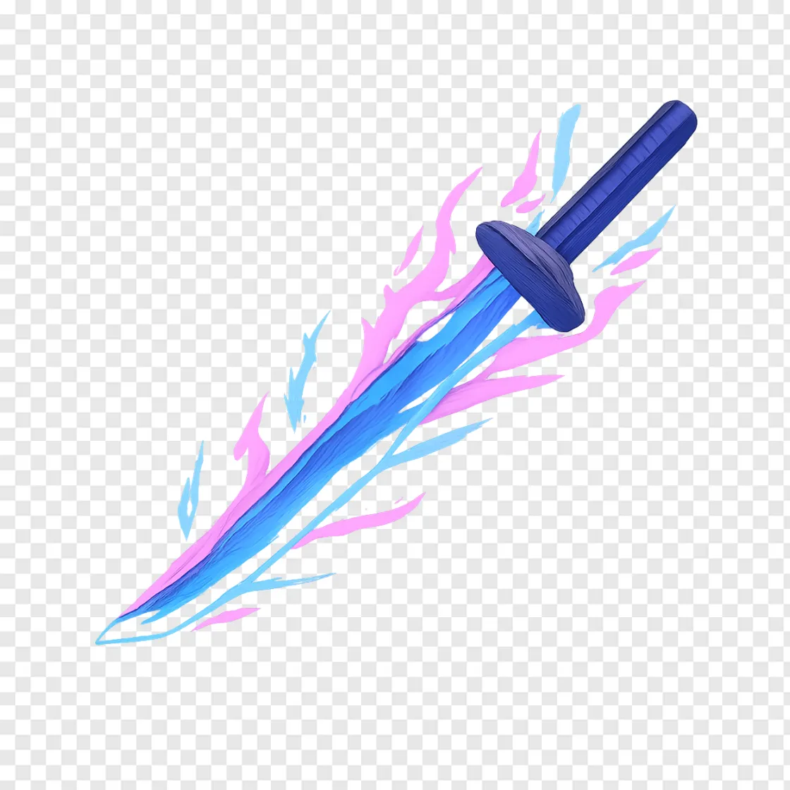 Glowing Katana Sword PNG Free Download