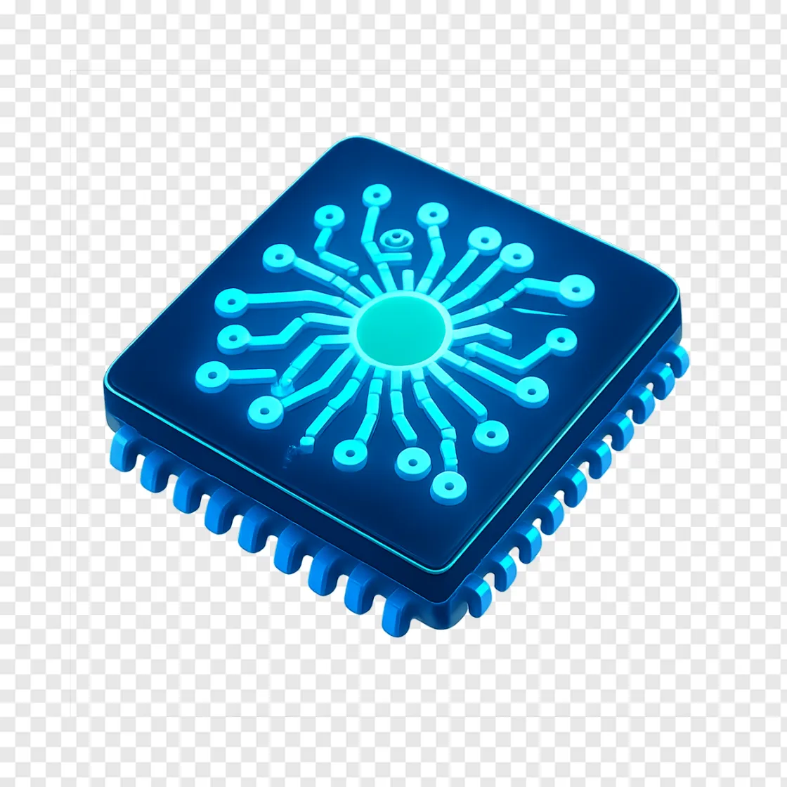 Neural Rendering Microchip PNG Transparent Image