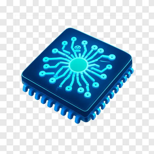 Neural Rendering Microchip PNG Transparent Image
