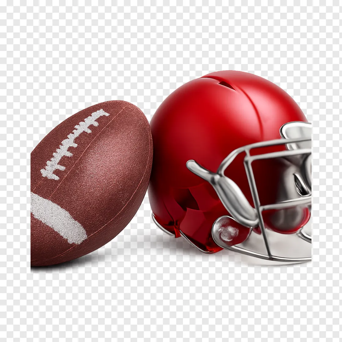 NFL Football And Helmet PNG Image For Sports Fans