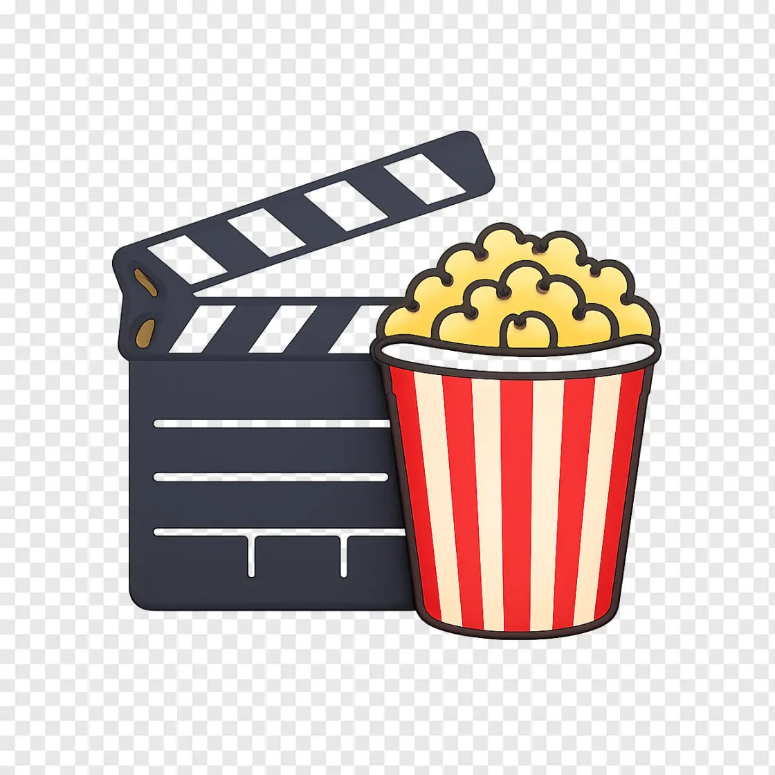 Cinema Clapperboard PNG: Free Movie Night Graphic