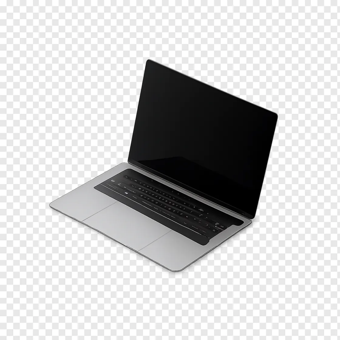 Modern Thin Laptop PNG Image For Tech Designs