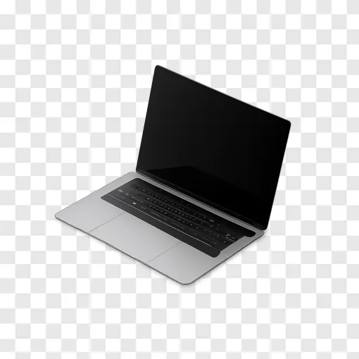 Modern Thin Laptop PNG Image For Tech Designs