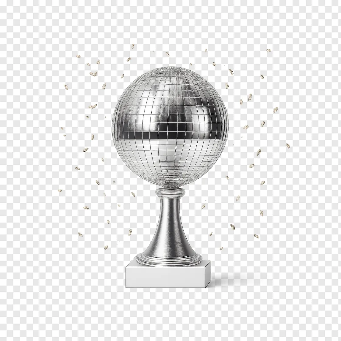 Mirror Ball Trophy PNG Image For Dance Fans