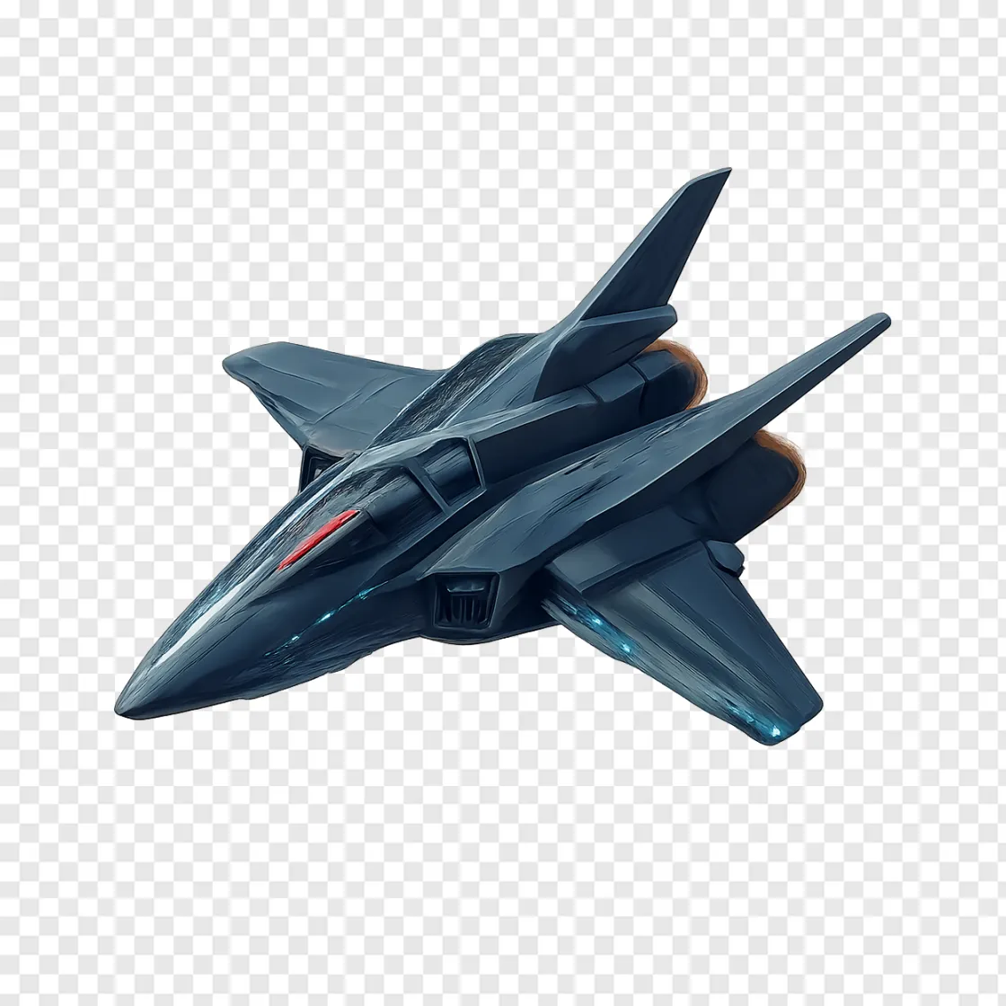 Futuristic Fighter Jet PNG Image For Gaming Designs