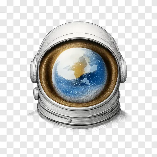 Astronaut Helmet PNG Transparent Background