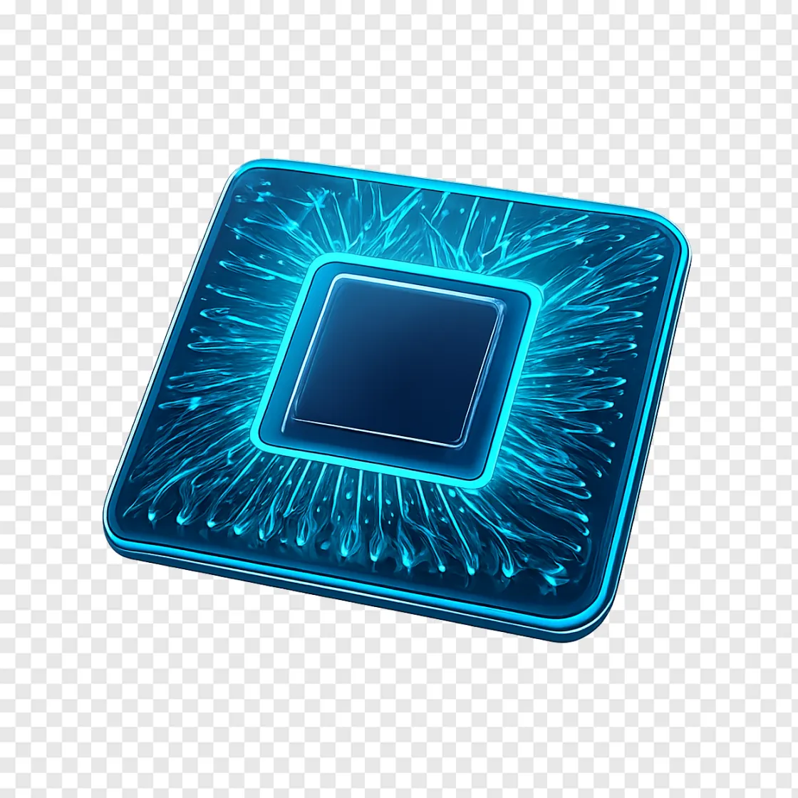 Futuristic Graphics Card Chip PNG For Tech Designs