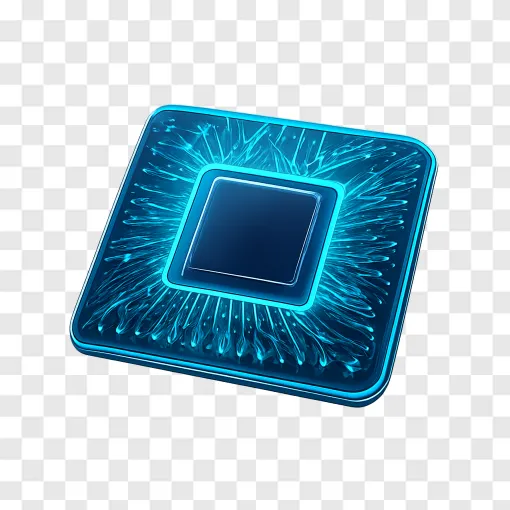 Futuristic Graphics Card Chip PNG For Tech Designs