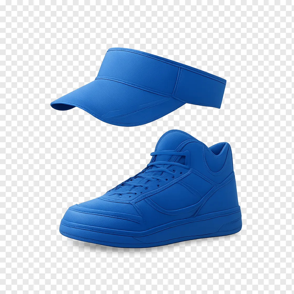 Stylish Blue Tennis Visor PNG For Athletic Designs