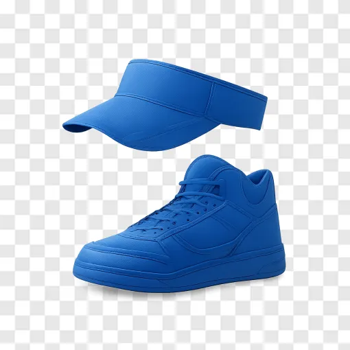 Stylish Blue Tennis Visor PNG For Athletic Designs