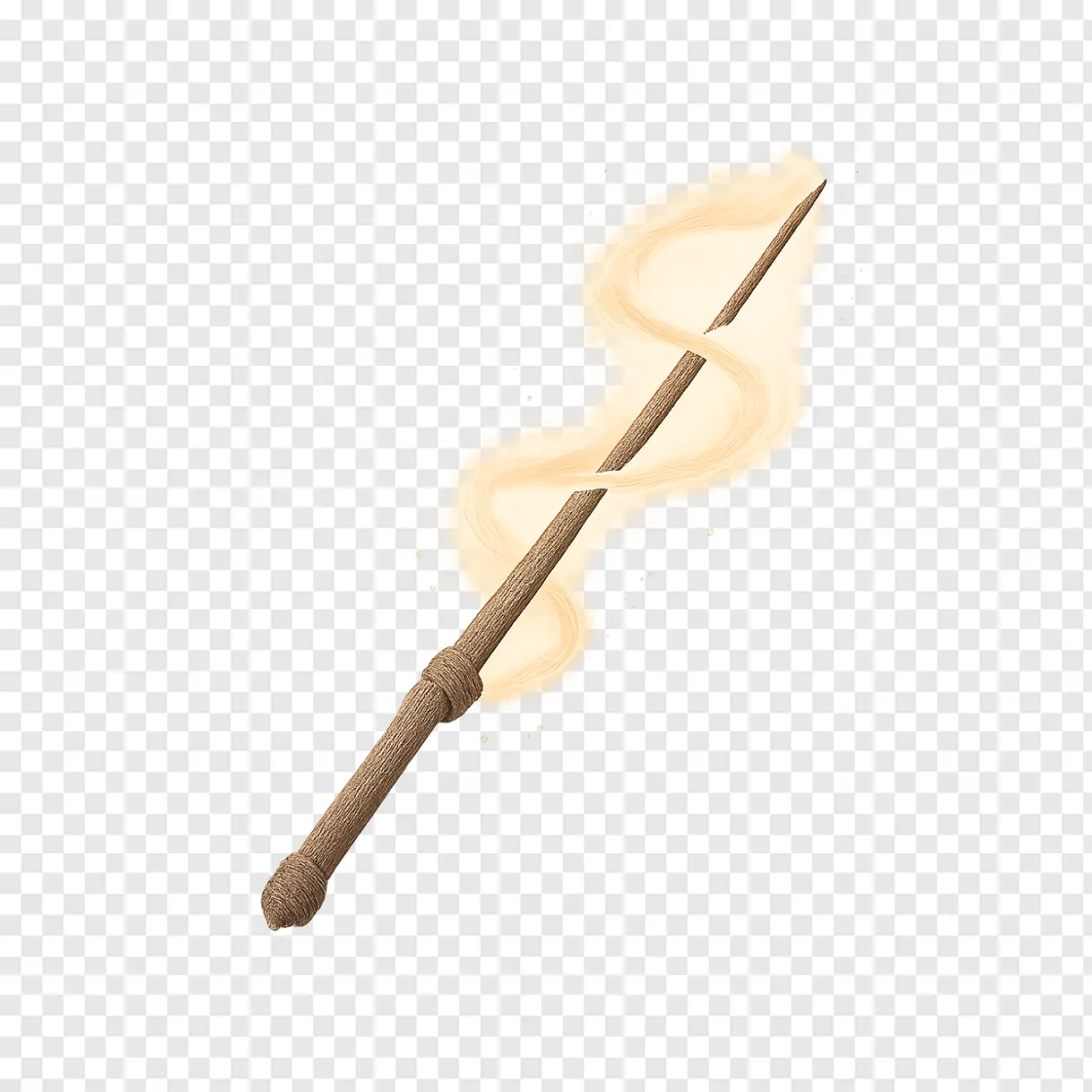 Magical Wizard Wand PNG Transparent Image