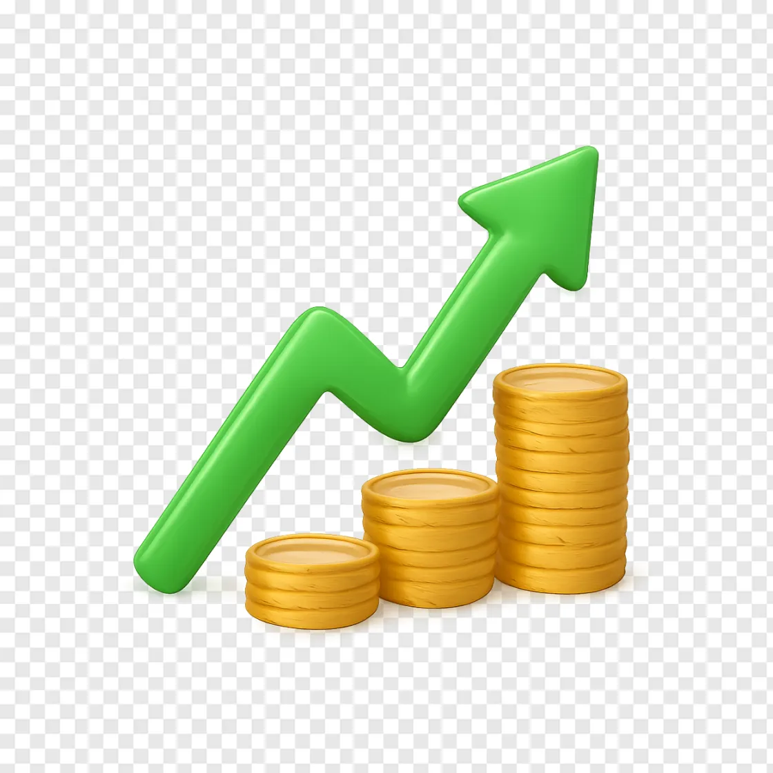 Stock Market Growth PNG Transparent Image