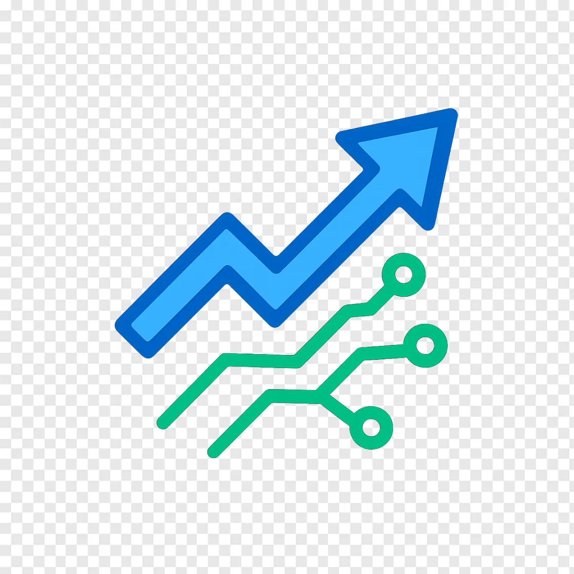 Stock Market Arrow PNG Icon For Financial Design