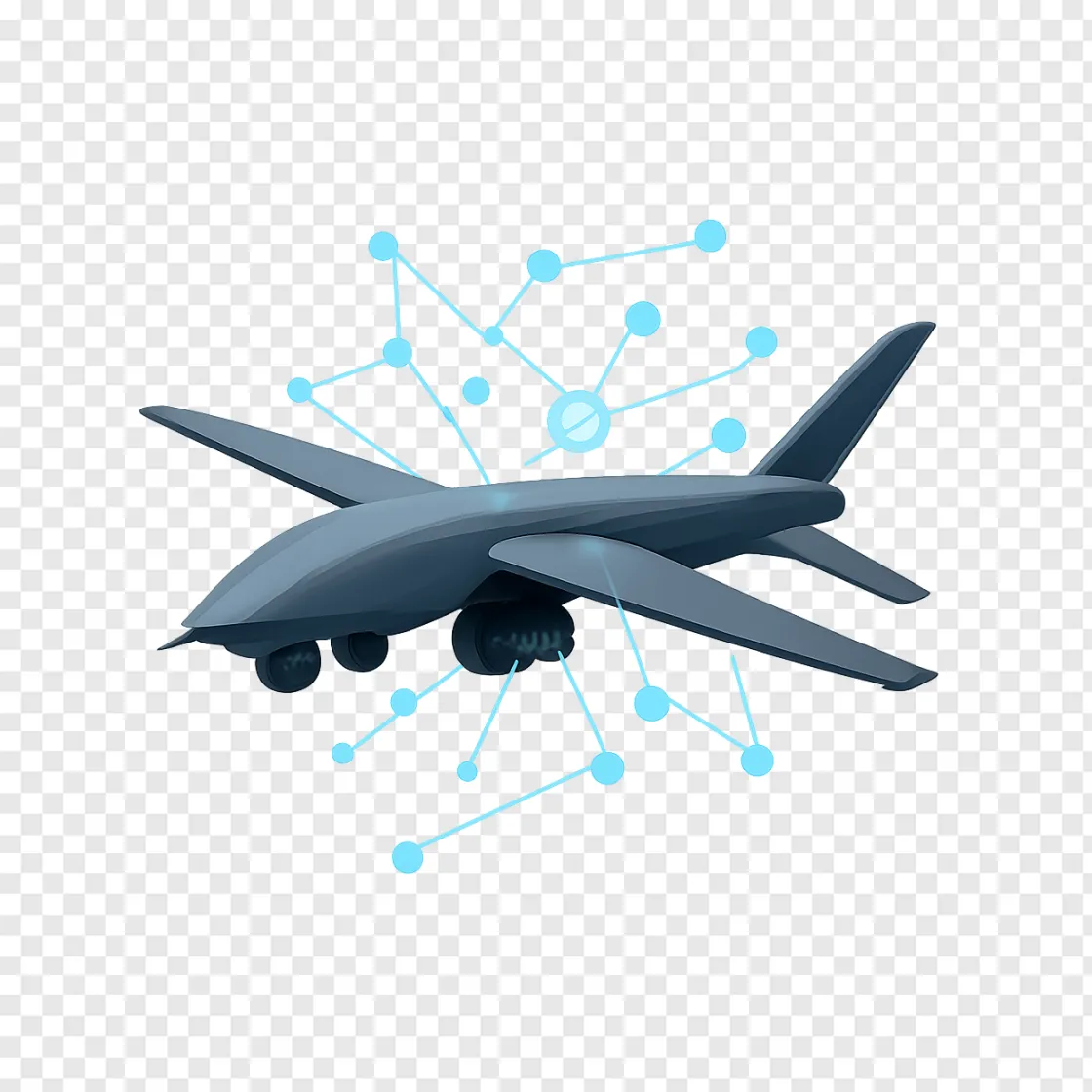 Defense Tech & AI Futuristic Concept PNG