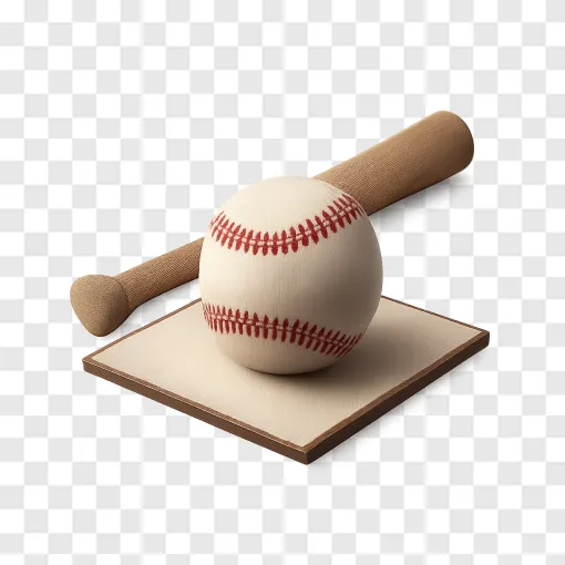 Baseball And Bat PNG Image For Sports Designs
