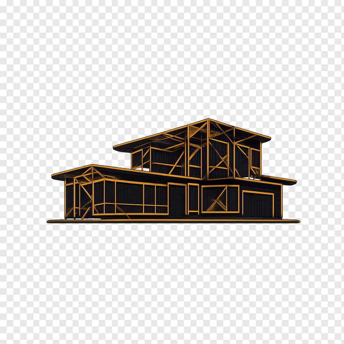 Modern Luxury Mansion PNG Transparent Image