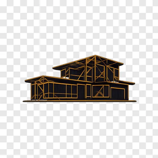 Modern Luxury Mansion PNG Transparent Image
