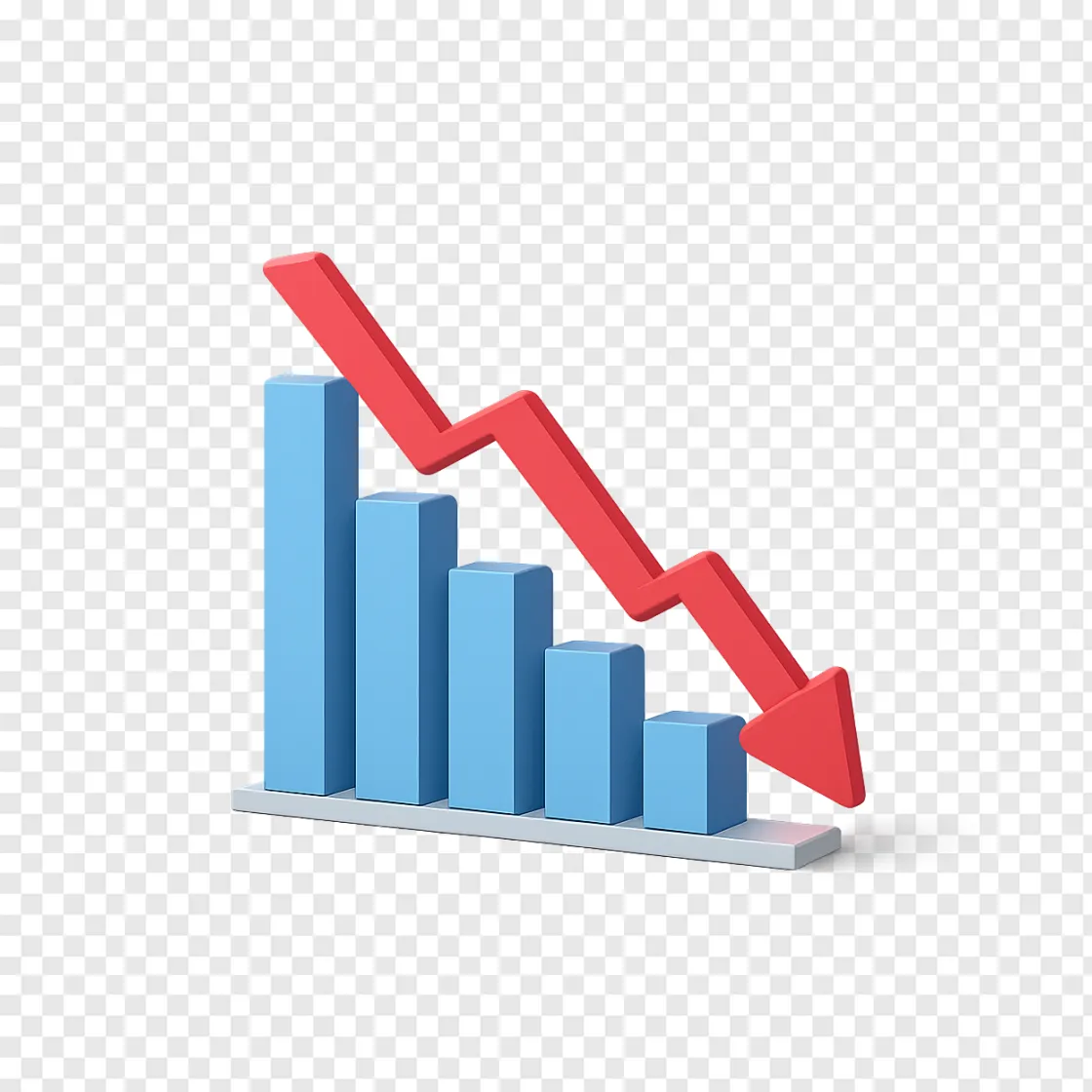 Stock Market Crash Downward Trend PNG Image
