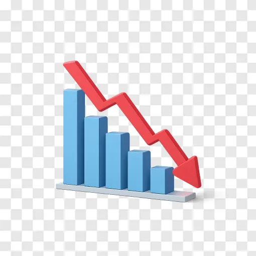 Stock Market Crash Downward Trend PNG Image