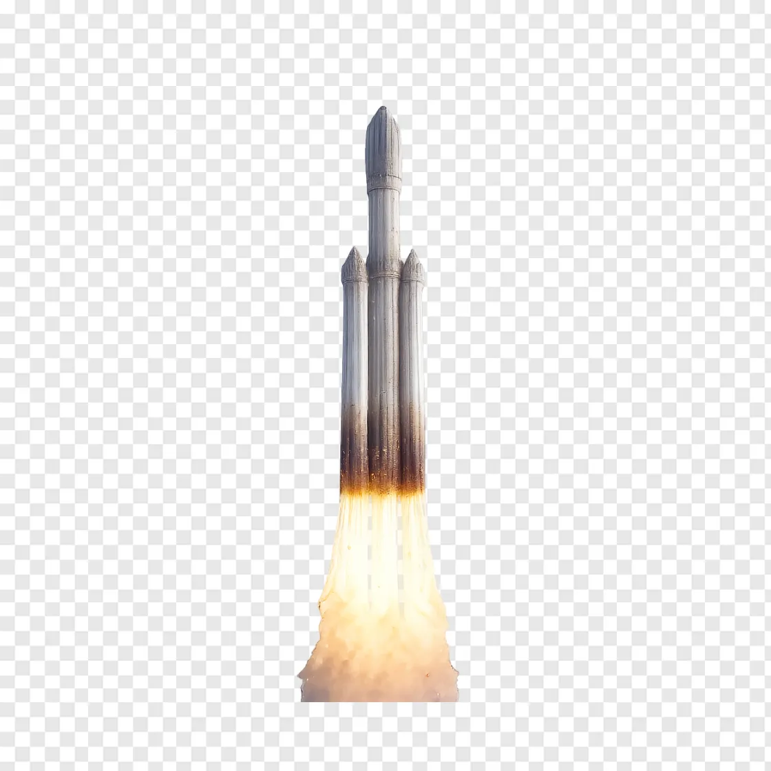 Falcon Heavy Rocket Launch PNG Transparent Image