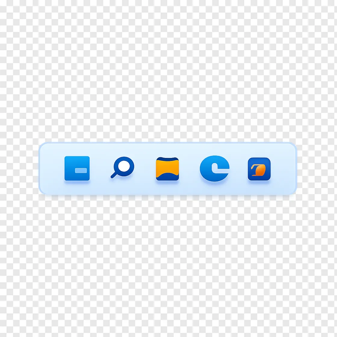 Windows 11 Taskbar PNG Icon And UI Element