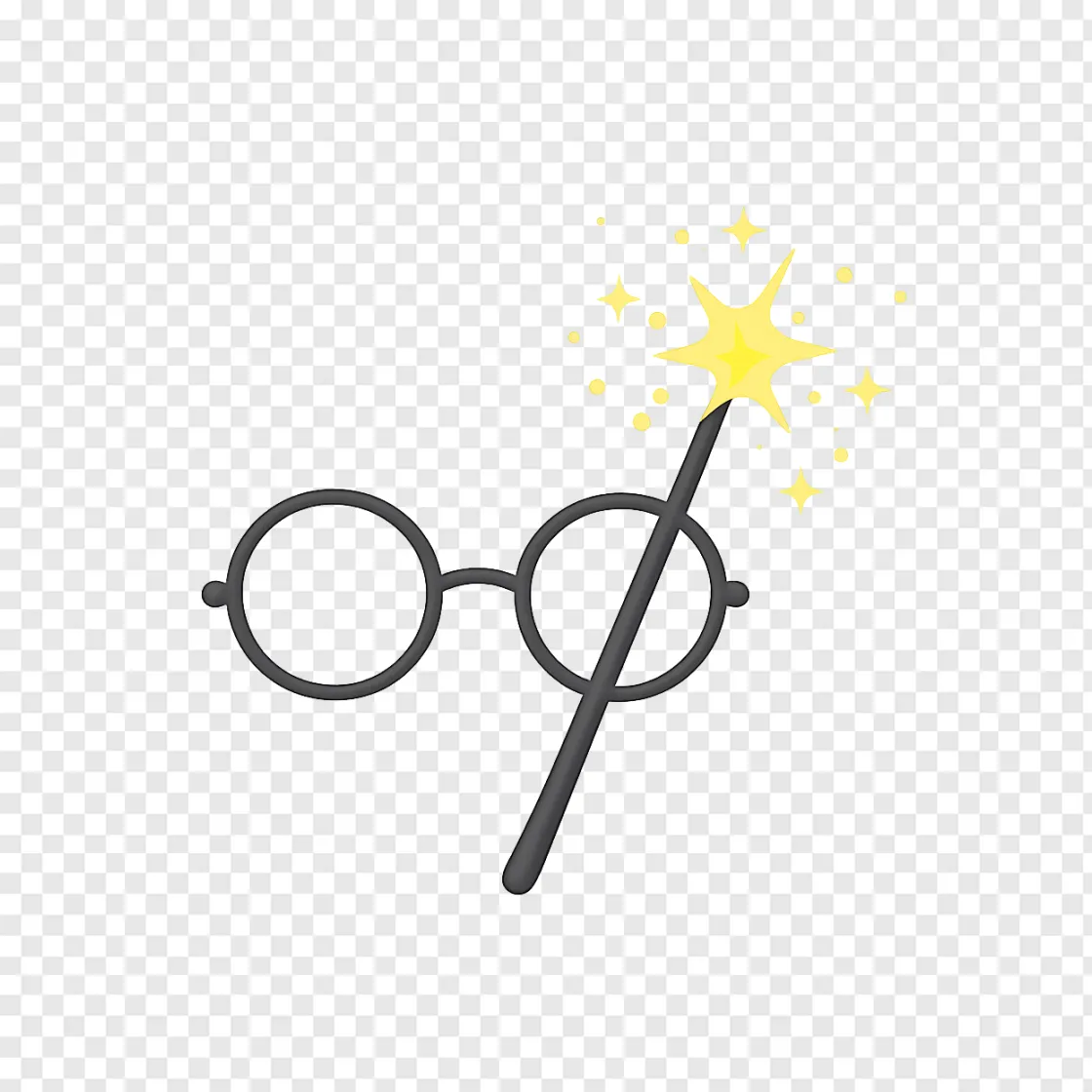 Magic Wizard Glasses PNG Transparent Image