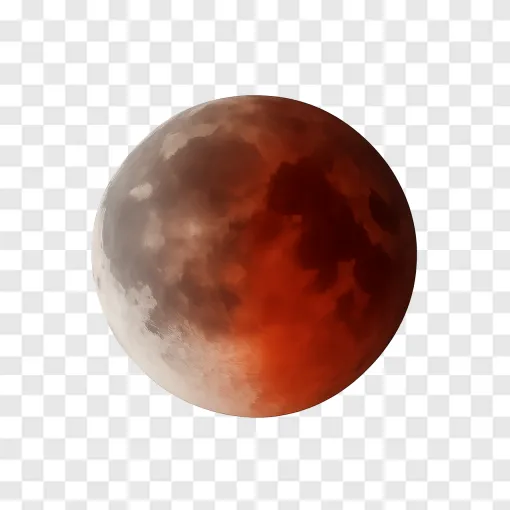 Glowing Lunar Eclipse PNG Image With Transparent Background