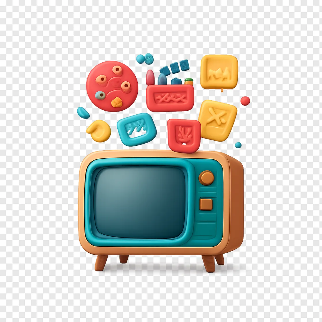 Retro TV PNG Transparent Background
