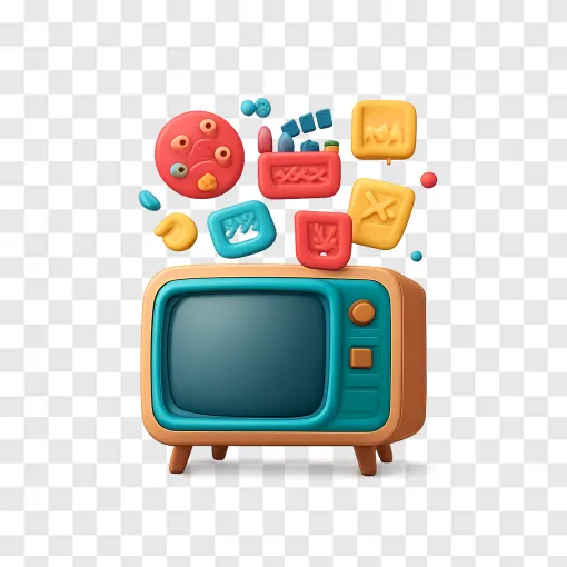 Retro TV PNG Transparent Background