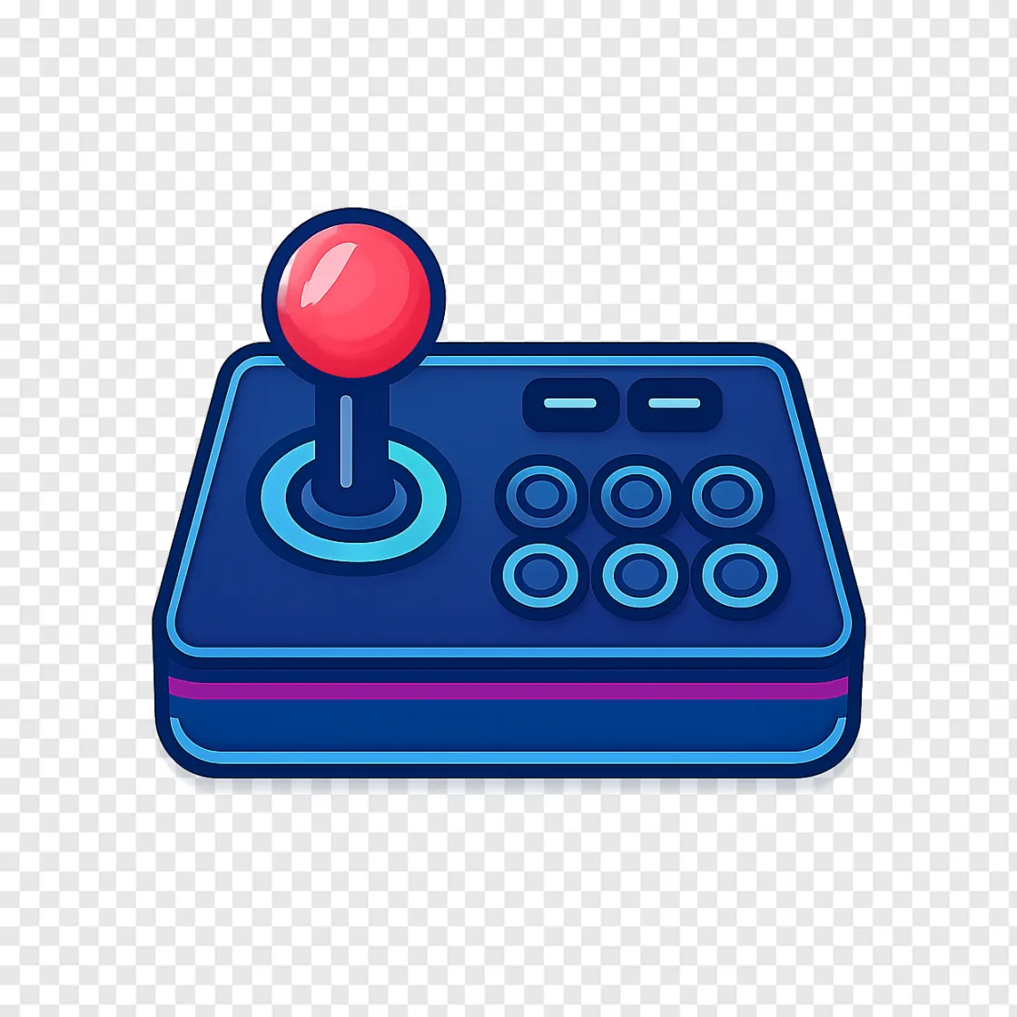 Arcade Joystick Gaming PNG Transparent Background