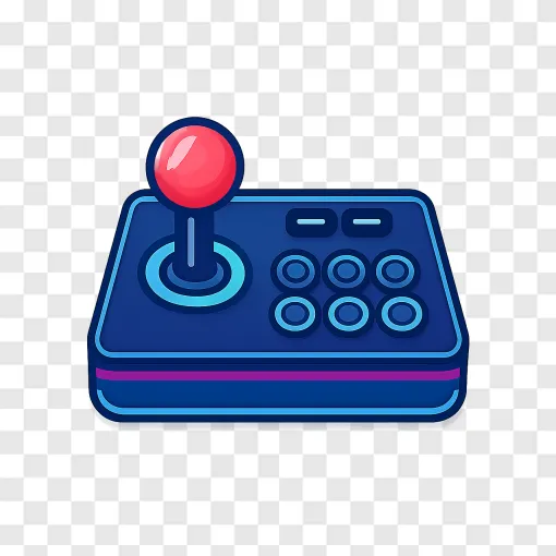 Arcade Joystick Gaming PNG Transparent Background