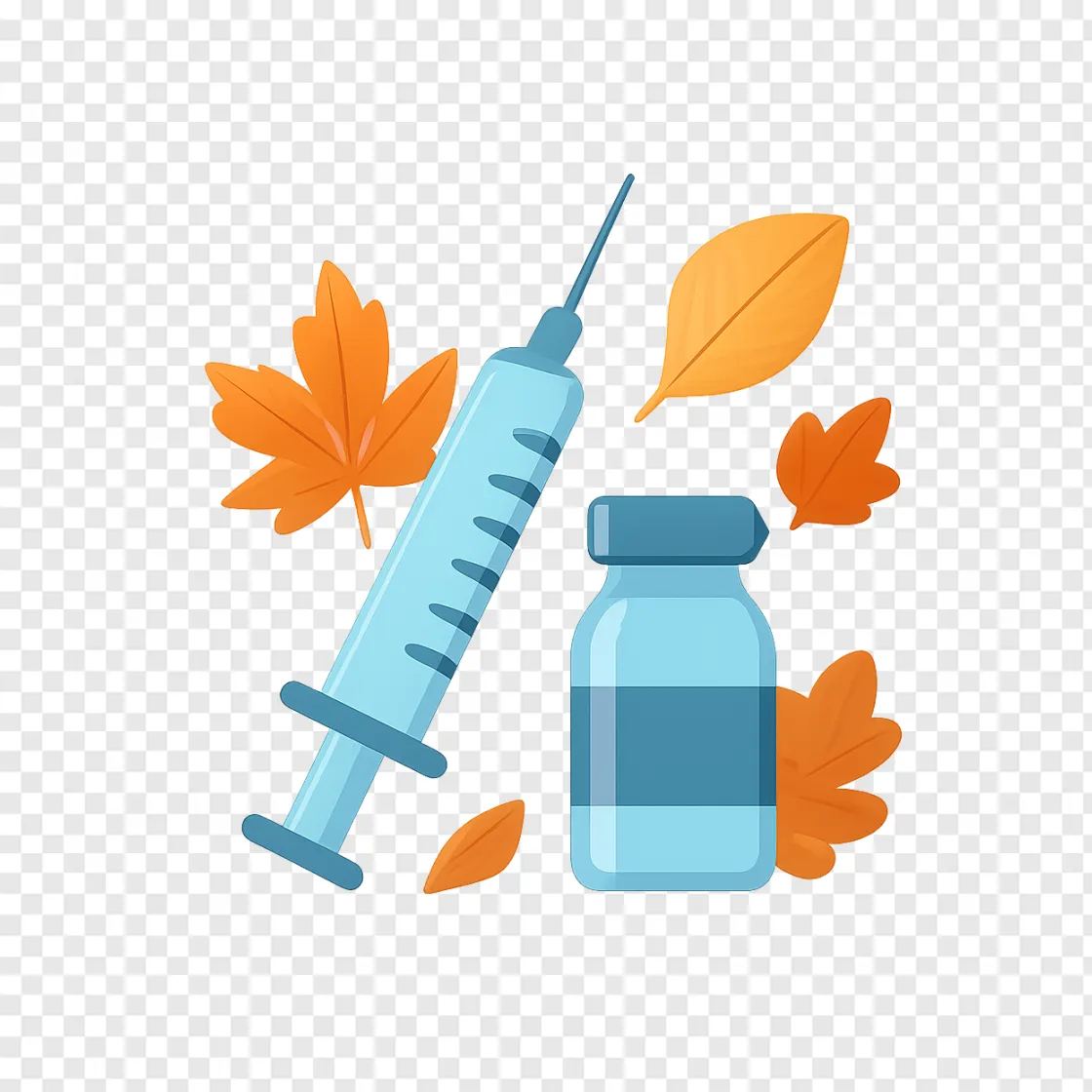 Fall Vaccine Syringe And Vial PNG