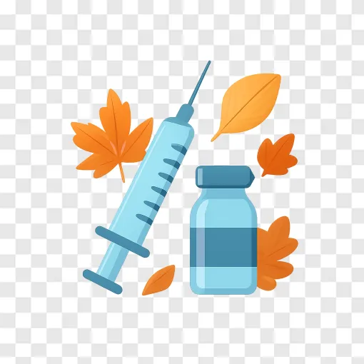Fall Vaccine Syringe And Vial PNG